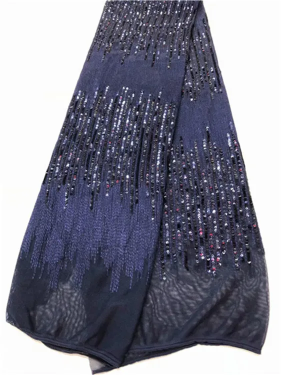 Красивый цветок расшитый блестками нигерийский дизайн сетка кружево вышивка