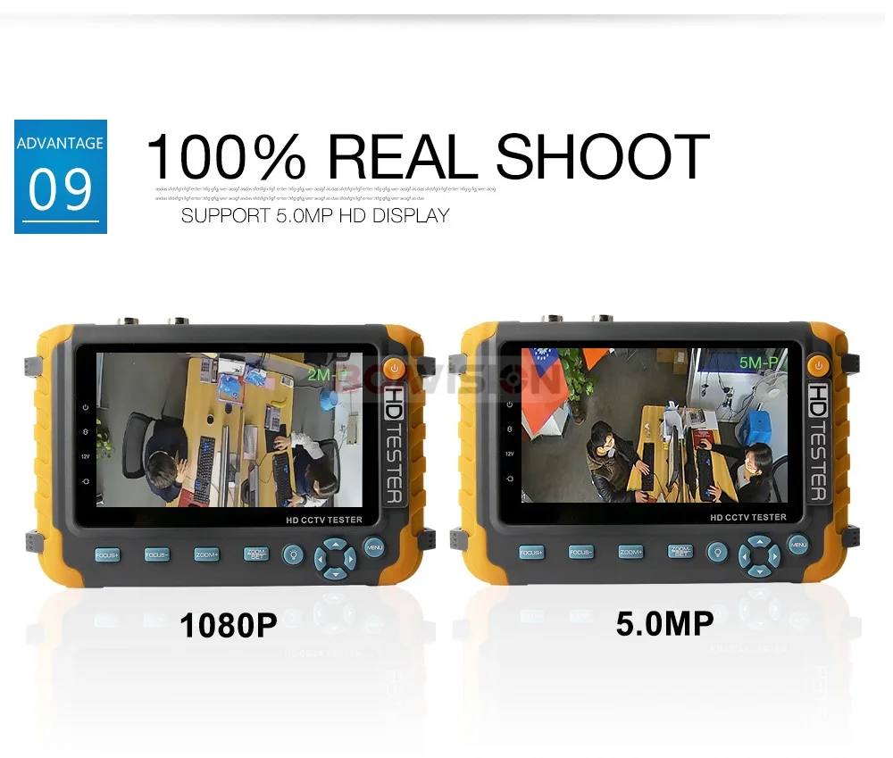5MP CCTV камера безопасности тест er с 5 дюймов TFT ЖК-монитор для 4 в 1 TVI AHD CVI аналоговая камера безопасности тест er Видео Аудио тест