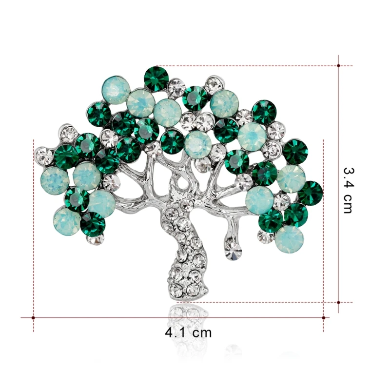 

Tree Plant Brooch Pins Jewelry Women Luxury Shiny Fashion Decoration Corsage