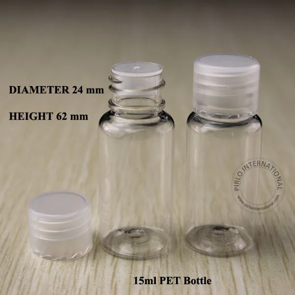 100 шт. прозрачная пластиковая бутылка для лосьона 15 куб. См|cosmetic packaging container|cosmetic