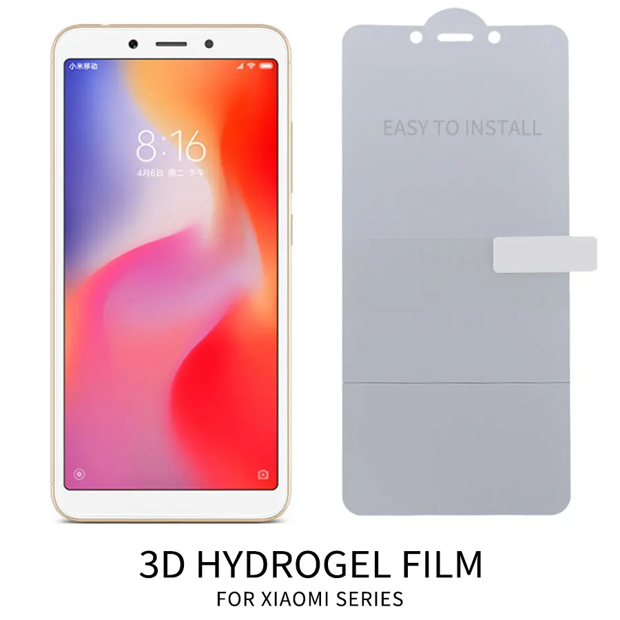FIZAZI полное покрытие гидрогель плёнки для Xiaomi Redmi Mi 6 6A 5 плюс мягкий экран