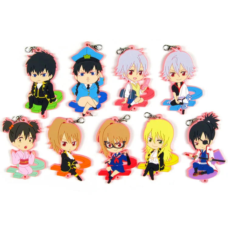 Аниме гинтама брелок Sakata Gintoki Toushirou пятиконечная звезда Шимура Shinpachi Okita Sougo