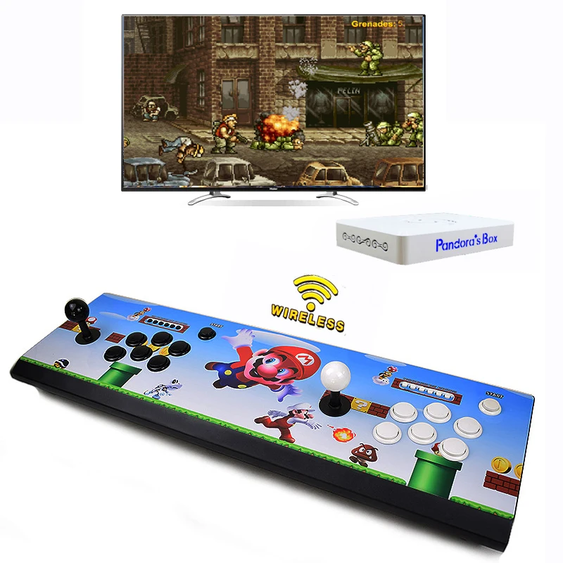 Pandora's box 6 1300 в 1 беспроводный игровой Железный Игровой набор 2 проигрывателя pandora