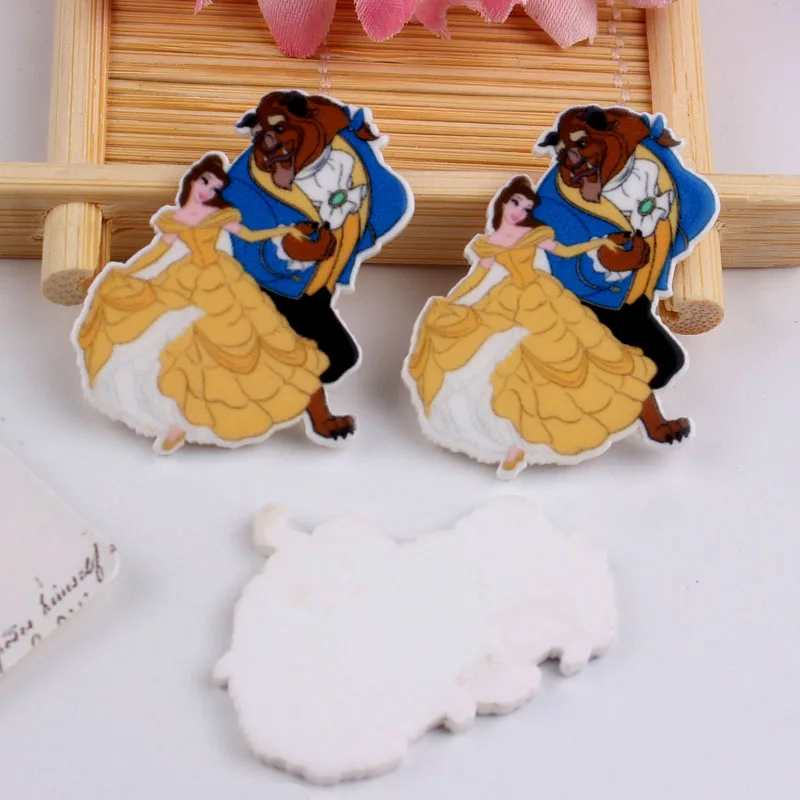 40pcs/Lot 27x33mm Resin Planar Flatback Cabochons Cartoon Flat Back DIY Hair Bow Cellphone Decorations | Дом и сад