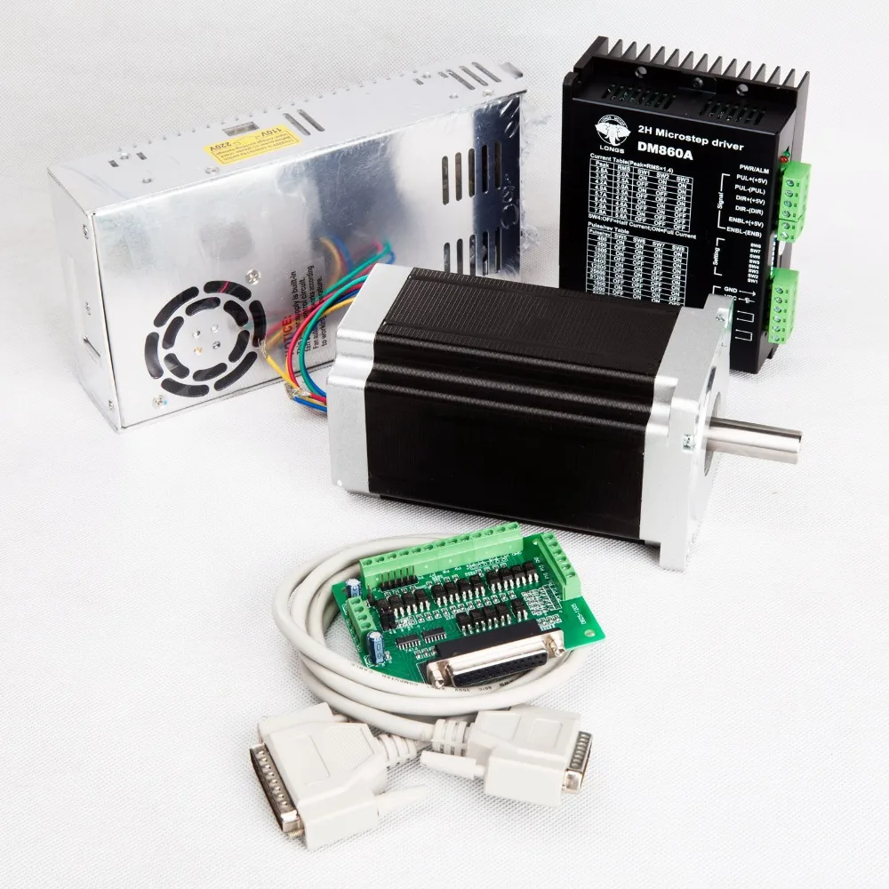 Шаговый двигатель Nema34 1232ozin 34HS1456 5.6A и DM860A драйвер с высоким крутящим моментом