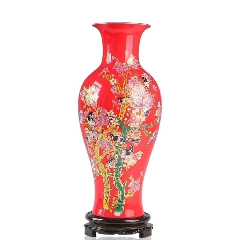 

Red vase ceramic bottle ceramics fish tail bottle