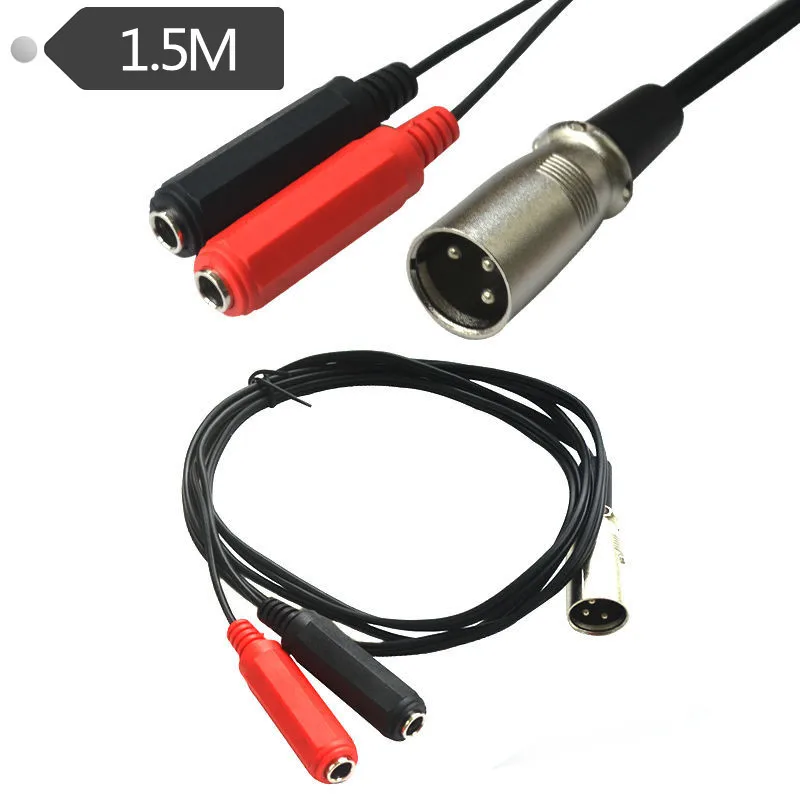 XLR 3Pin штекер для двойной 1/4 &quot6 35 мм гнездо TRS аудио Y кабель Шнур Бесплатная