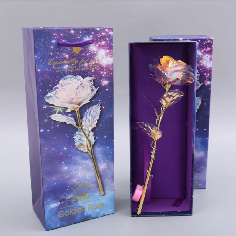 Valentine's Day Creative Gift 24K Foil Plated Rose Gold Lasts Forever Love Wedding Decor Lover Lighting | Дом и сад