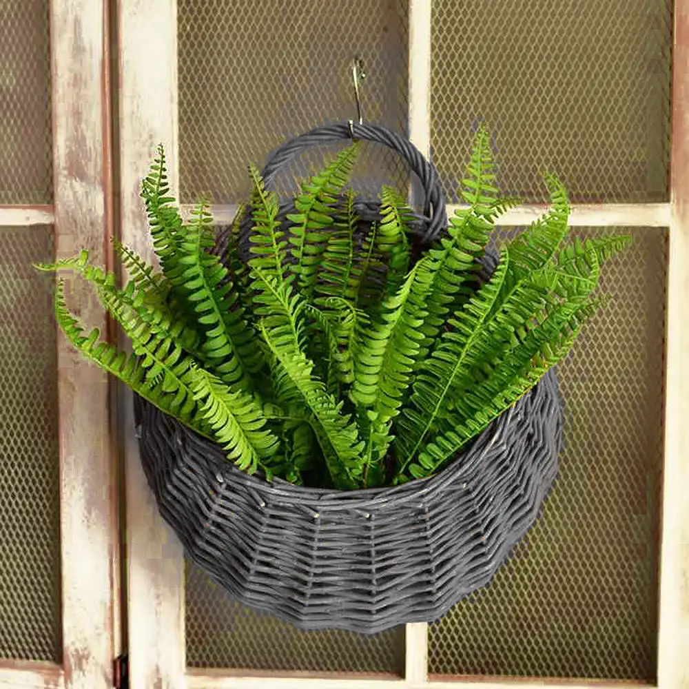 Creative Hand Made Wicker Rattan Flower Basket bamboo Green vine Pot Planter Hanging Vase Container Wall Home Decor | Дом и сад