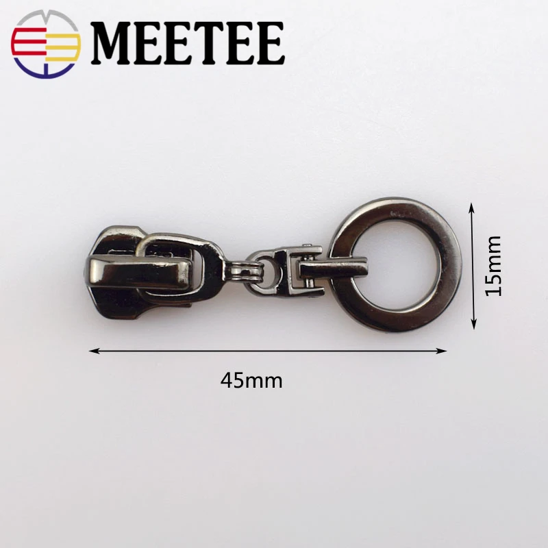 10pcs Meetee 5# Metal Zipper Head Pulls Zip Sliders for DIY Garment Clothes Backpack Sewing Tailor Tools Accessories G6-3 | Дом и сад