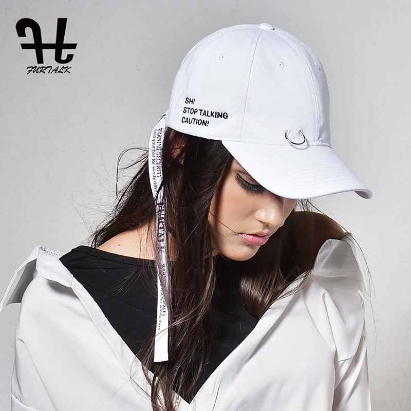 Furtalk мода структурированные бейсболка регулируемая обычная шляпа вышивка хип
