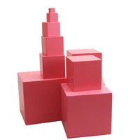 home montessori toy childrens wooden educational toys pink tower wooden cubes stack fun childrens toys