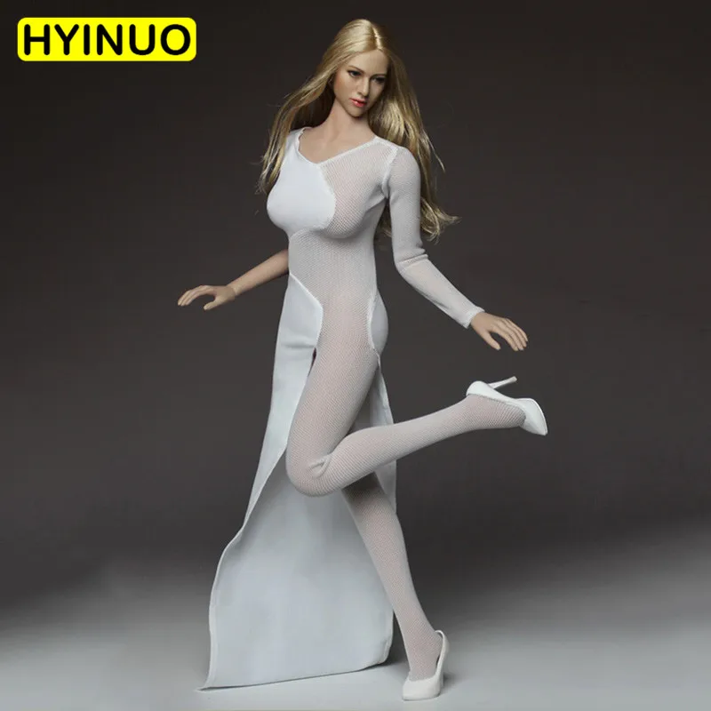 

4 Colors Models 1/6 Scale LG03 Female Sexy One-piece Lace Dress Women Clothes Clothing Set For 12" Action Figure Female BodyToys