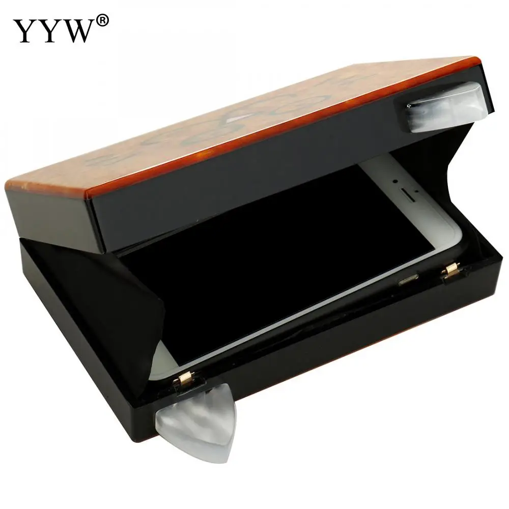 Акриловая модная дизайнерская вечерняя сумка клатч женская на плечо с цепочкой