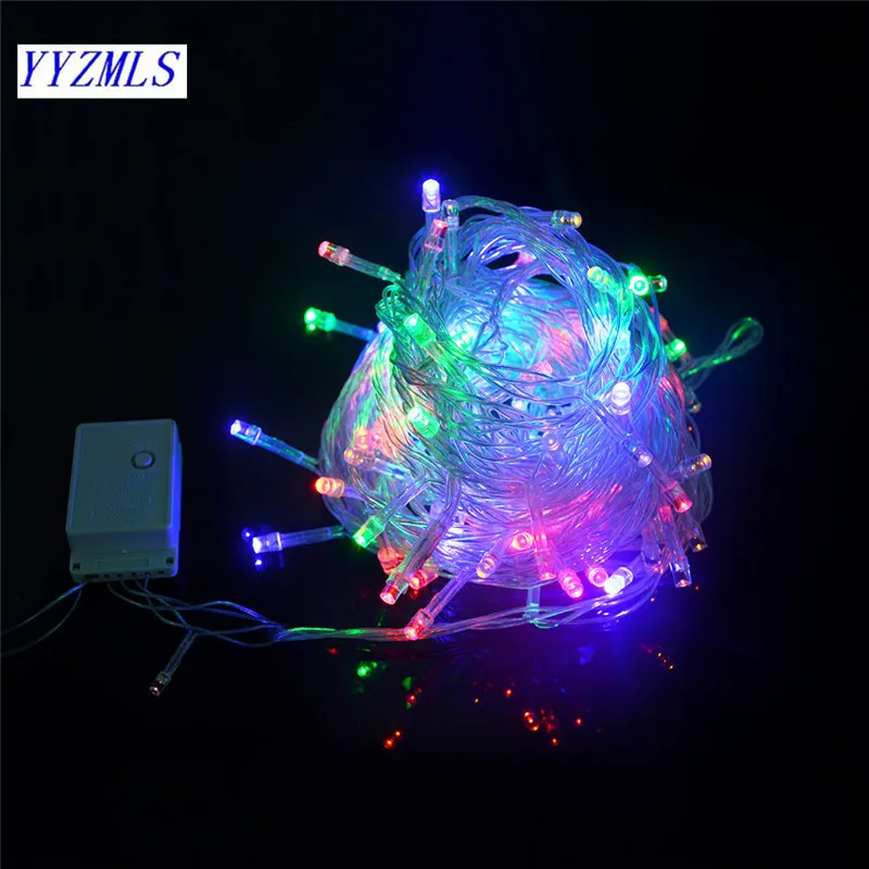 Светодиодный светильник 10 м 100led AC220V Красочные Праздничные светодиодный ing