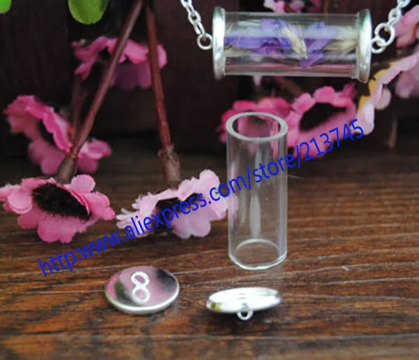 

SALE Free ship!! 100sets 28*12mm tube glass globe & two bronze cover button base set , glass vial pendant, DIY glass cover