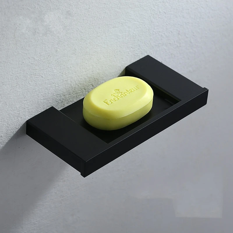 Роскошный черный держатель для мыла из нержавеющей стали 304 мыльница коробка