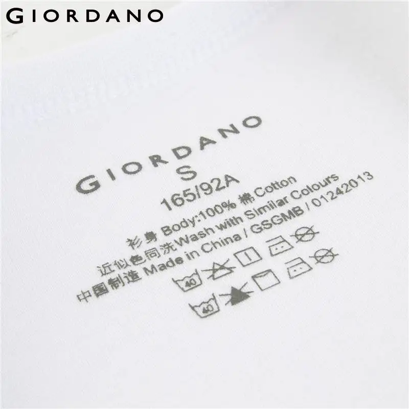 Giordano две хлопчатобумажные футболки с v-образным вырезом и короткими рукавами