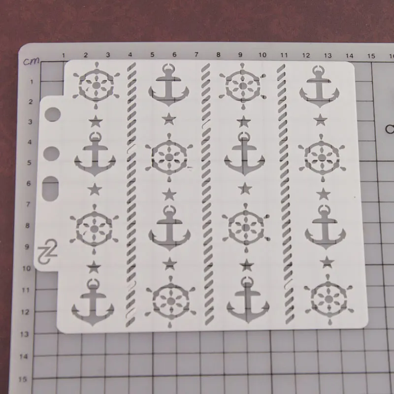 1 шт. 13 см 5 &quotякорное колесо DIY трафареты для наслоения настенная живопись