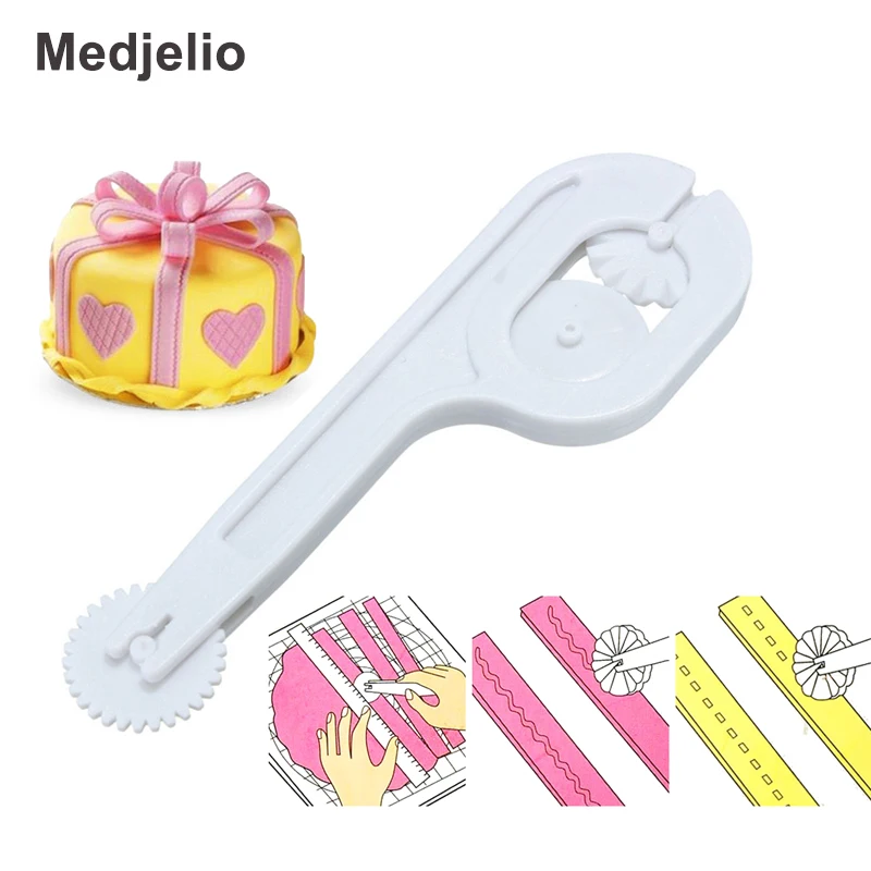 Medjelio Fondant колесный штамп для тиснения роликовый резак набор декорирования тортов