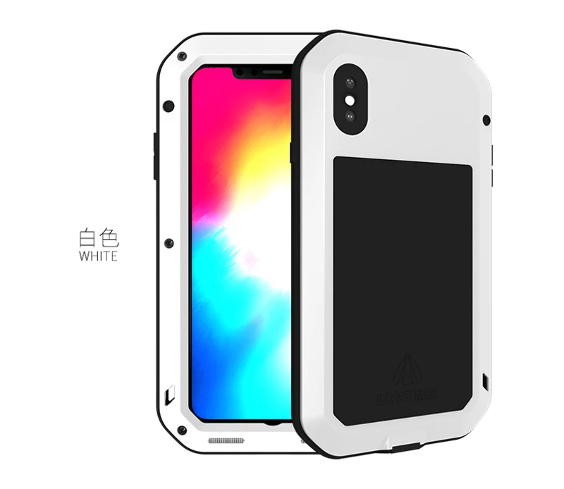 Мощный чехол LOVE MEI для iphone XR с металлическим алюминиевым корпусом iphoneXs Max