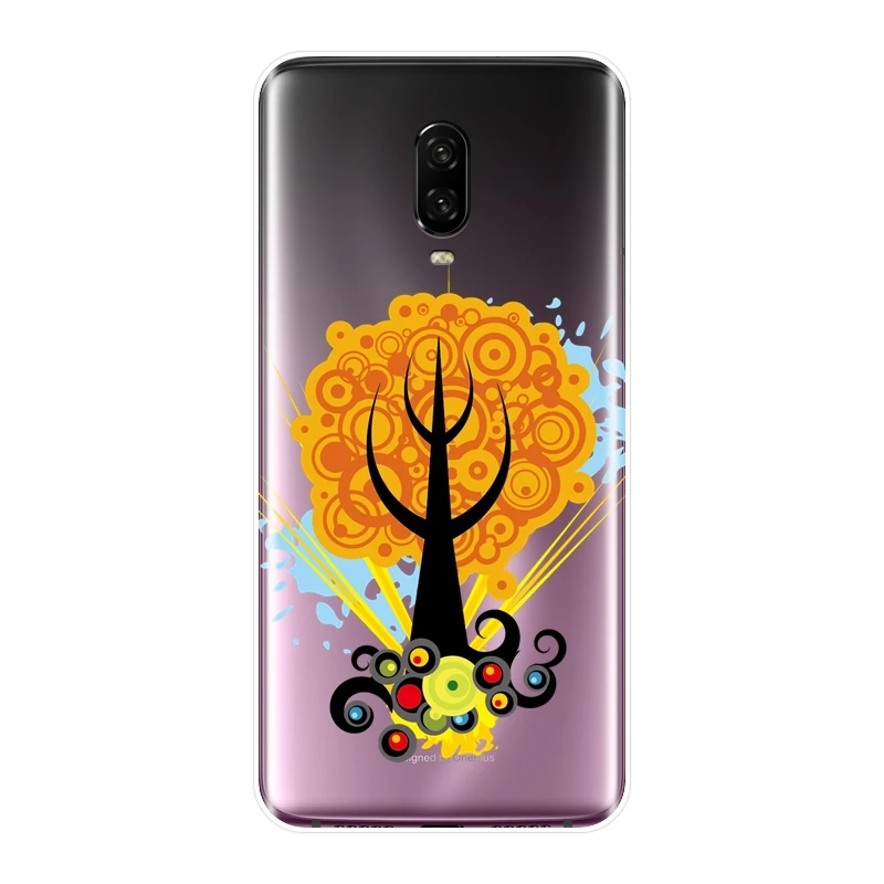Чехол для One Plus 6 6T 5 5T 3 3T девушка искусство цветок абстрактный Мягкий силиконовый
