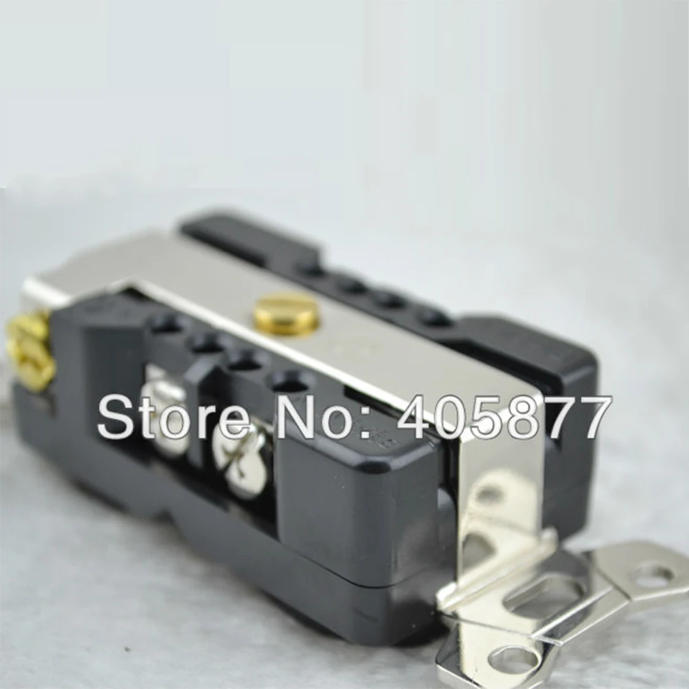 

HI-END AC power plug Rhodium plated adapter Duplex Receptacle