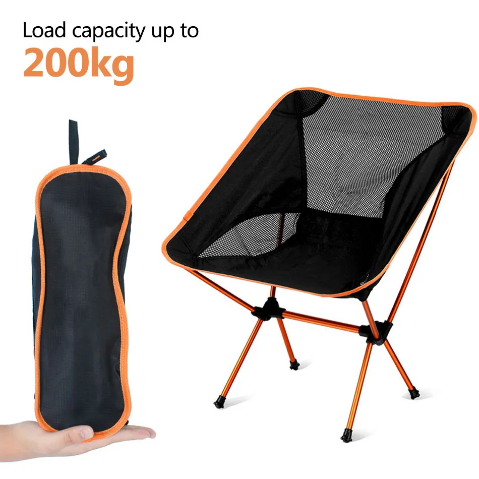 Orange Стул для кемпинга, отдых на открытом воздухе Рыбалка складной Камп Sandalyesi Silla Plegable xxn Silla Плайя портативный табуретный плиссированный лагерь Stooll - Цвет: Orange