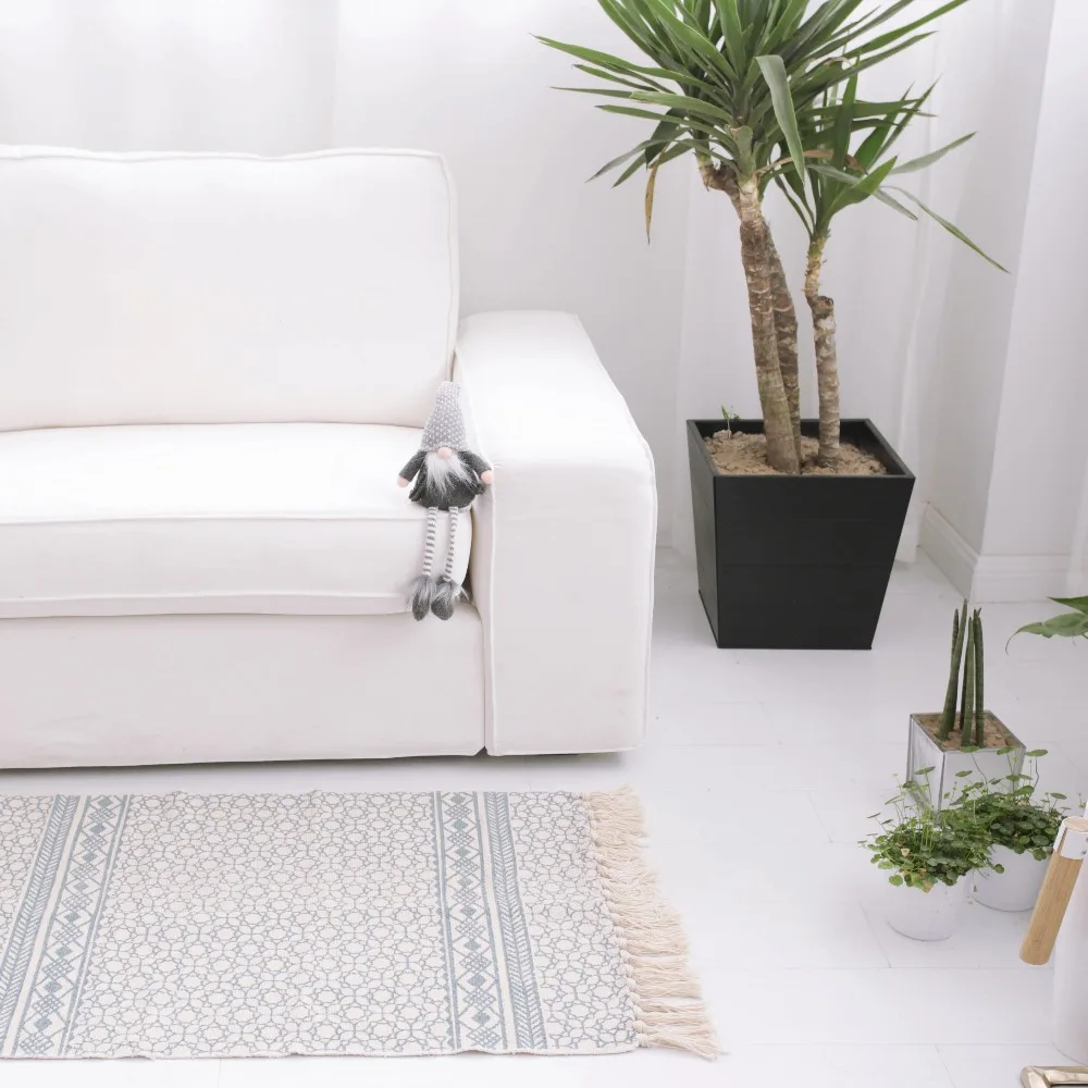 Ковер из хлопка collalily ручной работы ковер с геометрическим рисунком индийский