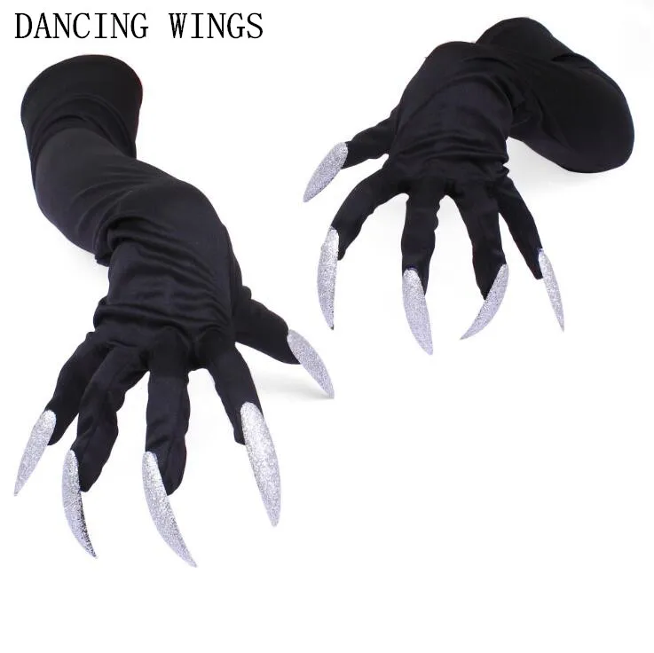 2 пар/упак. длинные ногти Перчатки Halloweencosplay реквизит костюмы ручной рукава paw