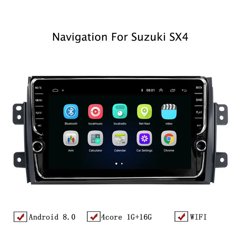 9 "Android 8 1 автомобиля gps навигации Для Suzuki SX4 2006-2011 автомобиль радио стерео