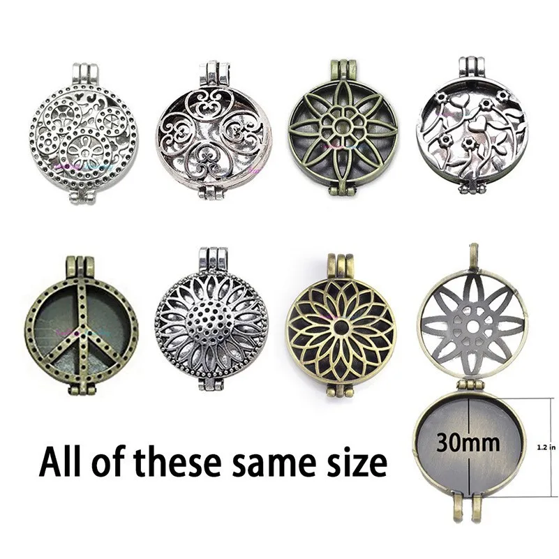 1 шт. античная бронза Подвеска для ароматерапии диффузор эфирного масла ожерелье