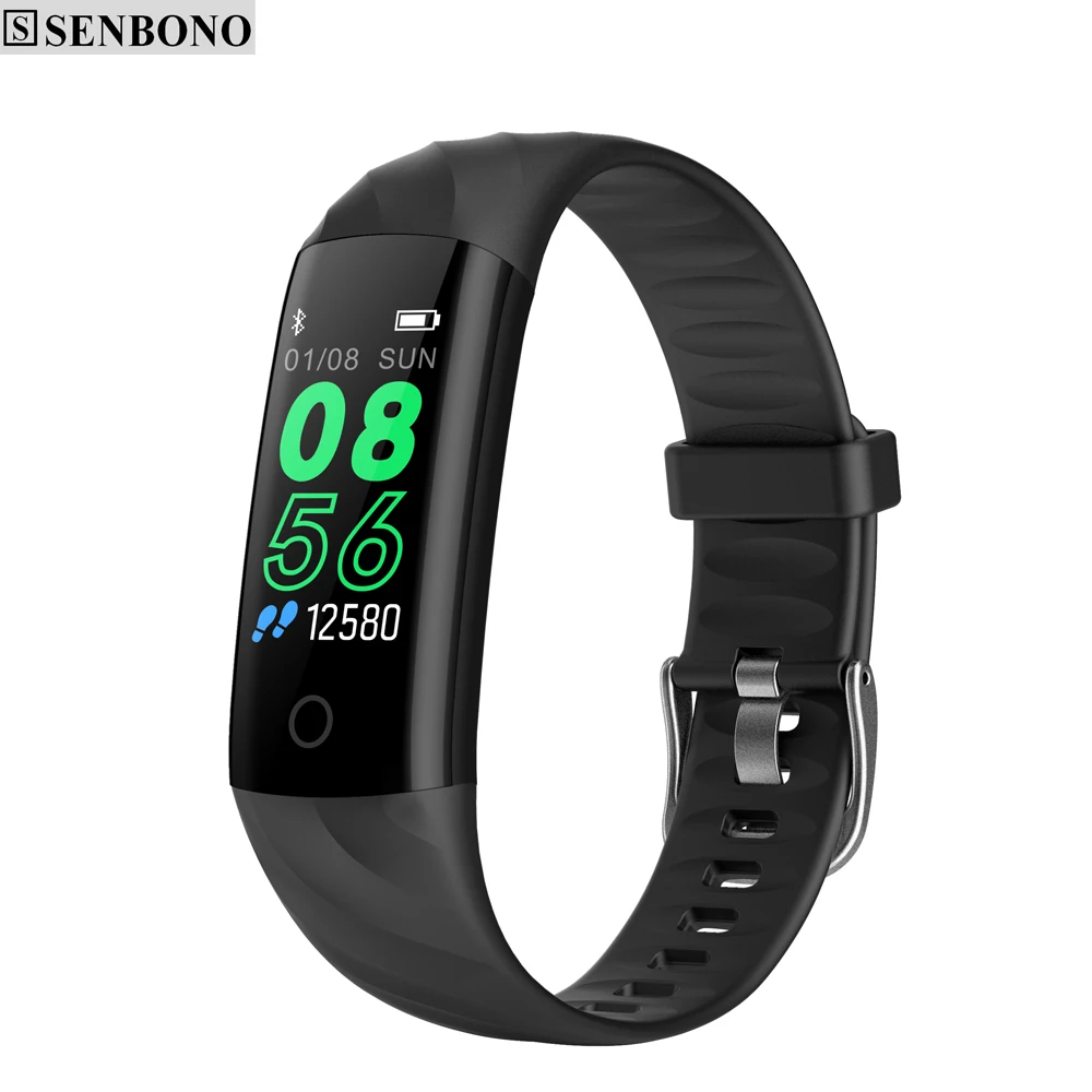 SENBONO S5 Bluetooth Смарт браслет IP68 Водонепроницаемый пульсометр кровяное давление