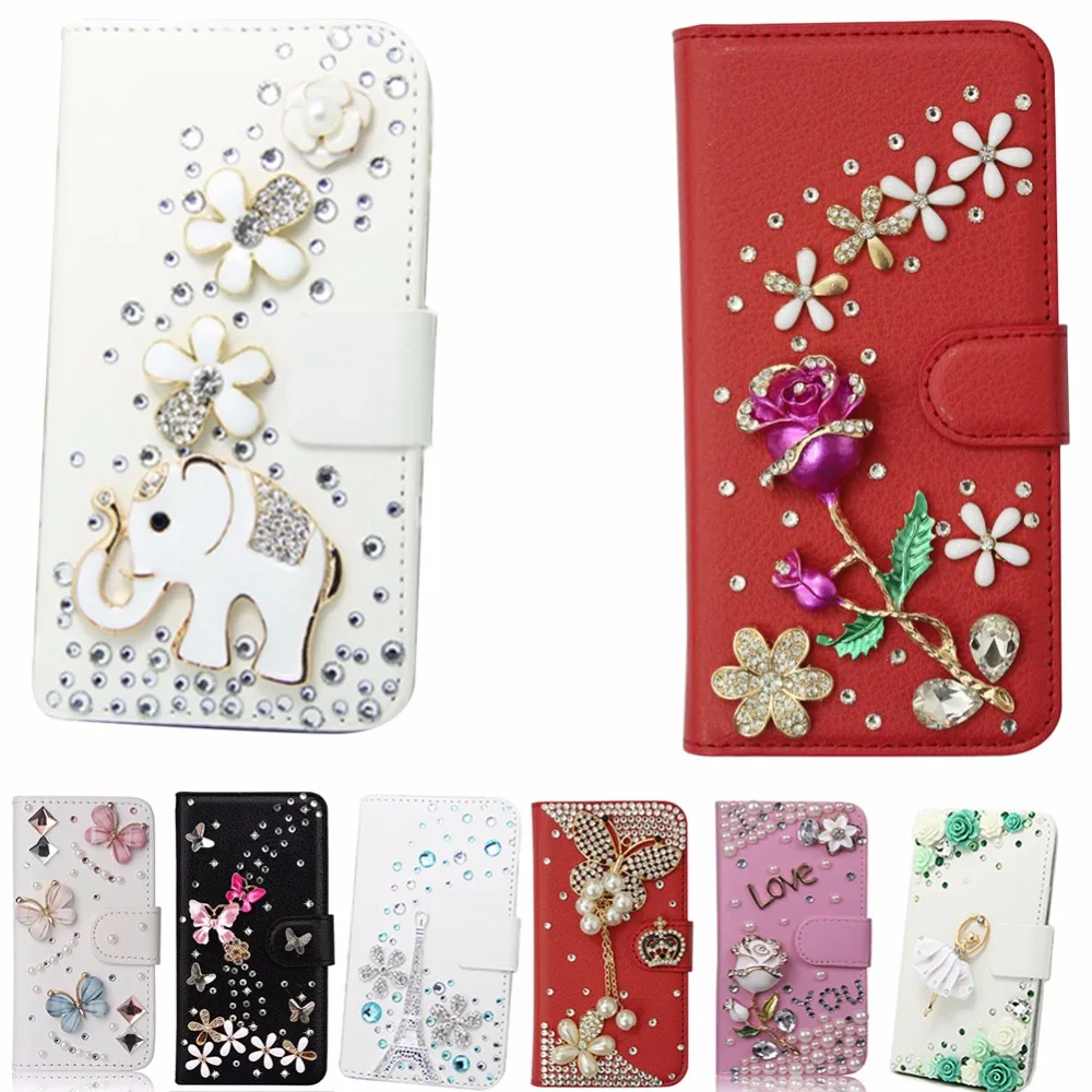 Кристалл Rhinestone Цветок Симпатичные телефона чехол для Asus Zenfone 3 Max (5.2 &quot) роскошные