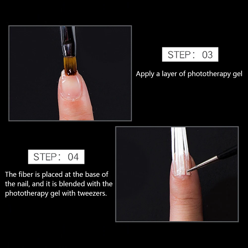 100 шт./компл. наращивание ногтей волокна Fibernails набор акриловых наконечников для