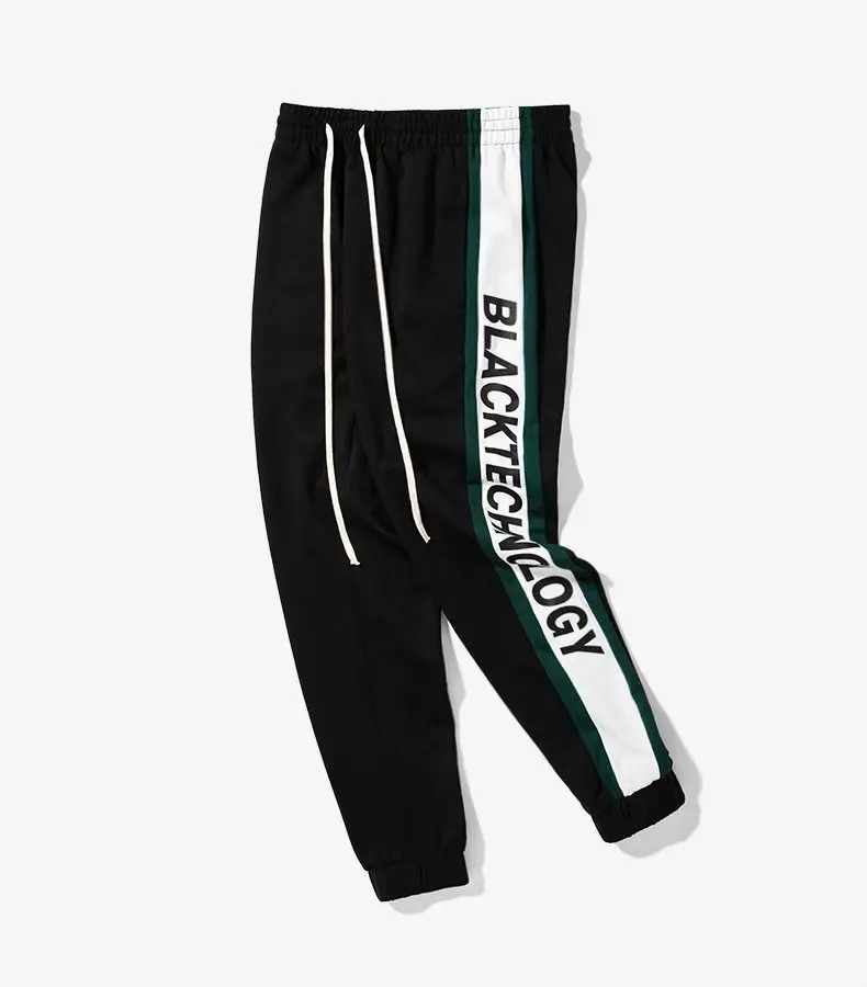 

high quality 2018 new Side Stripe Pants Fashion hip hop Elastic Waist Regula Joggers Cotton pants Casual Sweatpants Mens