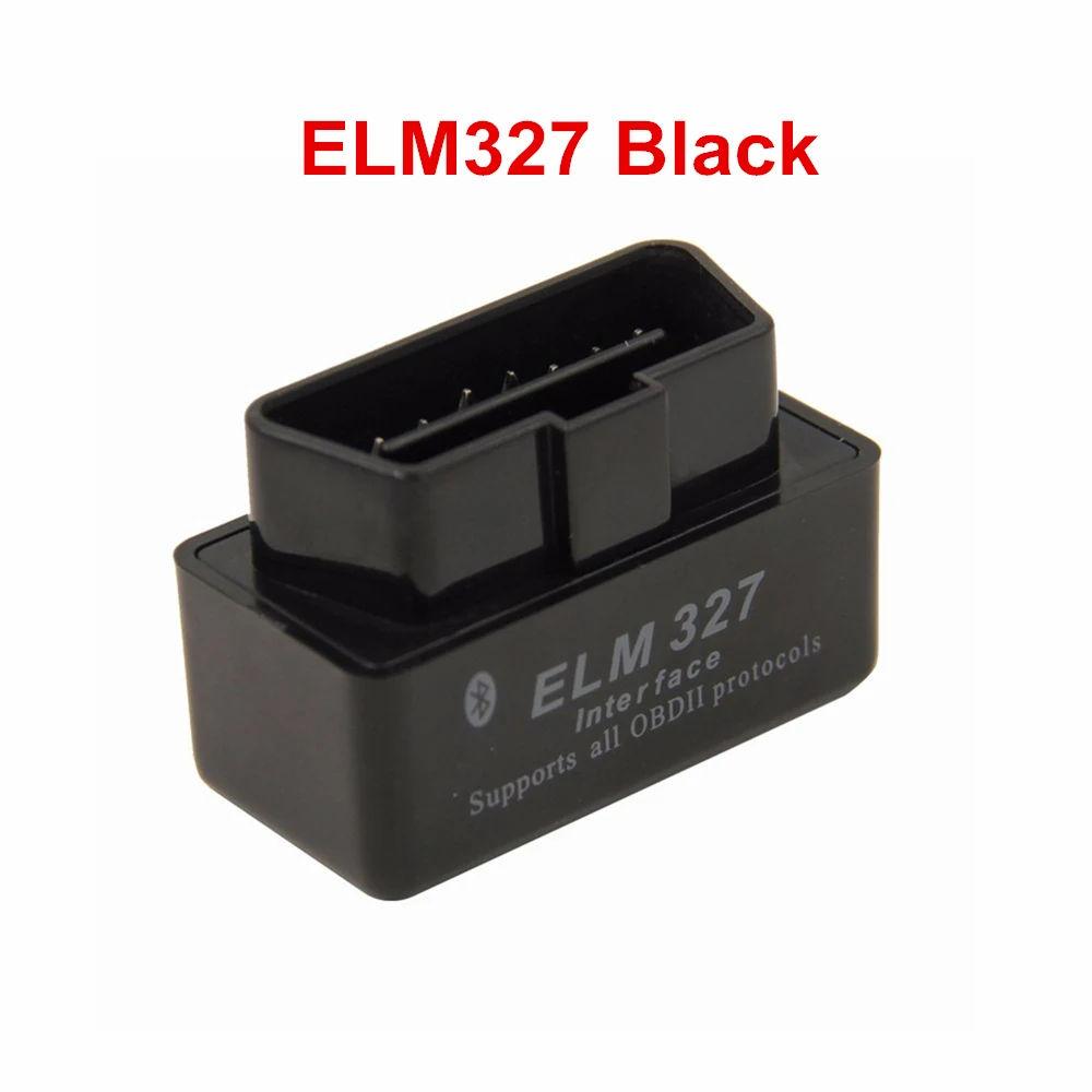 Black Супер мини ELM327 Bluetooth OBD2 V2.1 черный/белый/синий салона автомобиля диагностический Интерфейс работает на Android/PC - Цвет: Black