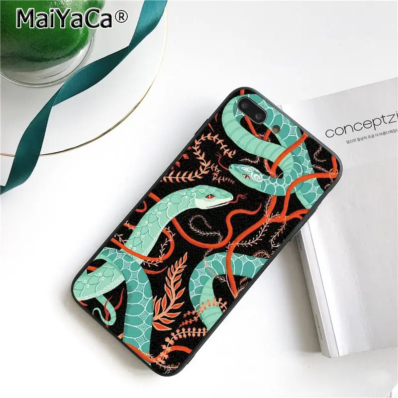 MaiYaCa ручная змея Цветок Змея Живопись чехол для телефона для iphone 11 Pro 11Pro Max 6S 6plus 7 7plus 8 8Plus X Xs MAX 5 5S XR