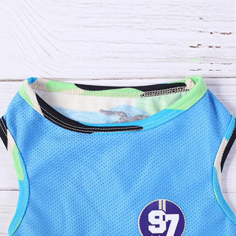 Dog T-shirt Soft Puppy Dogs Clothes Cute Pet Dog Clothes Cartoon Pet Clothing Summer Shirt Casual Vests For Small Pets 25