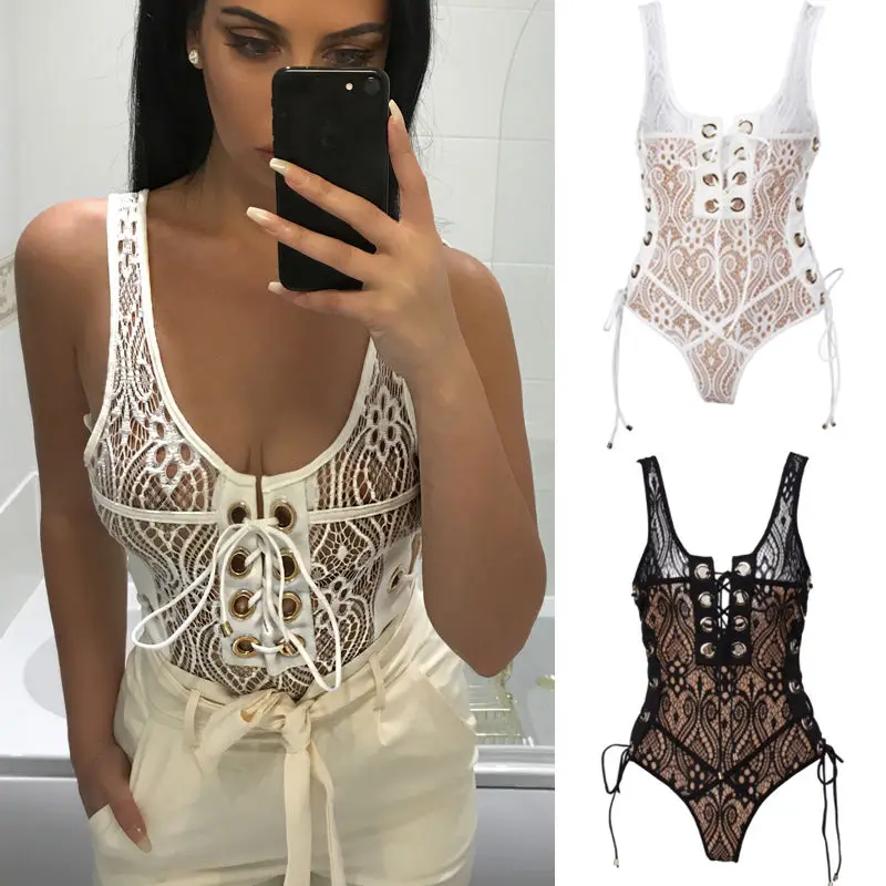 Новый Модный женский клубный комбинезон облегающий бандажный вечерний боди