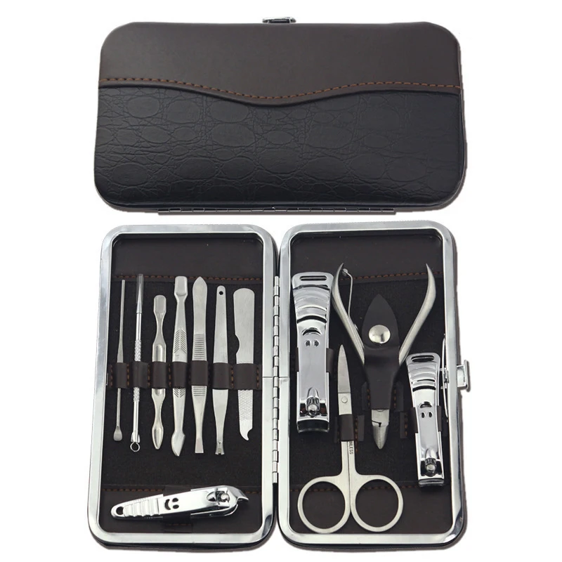 12 шт. мини набор для маникюра и педикюра ногтей кусачки кутикулы очиститель Уход