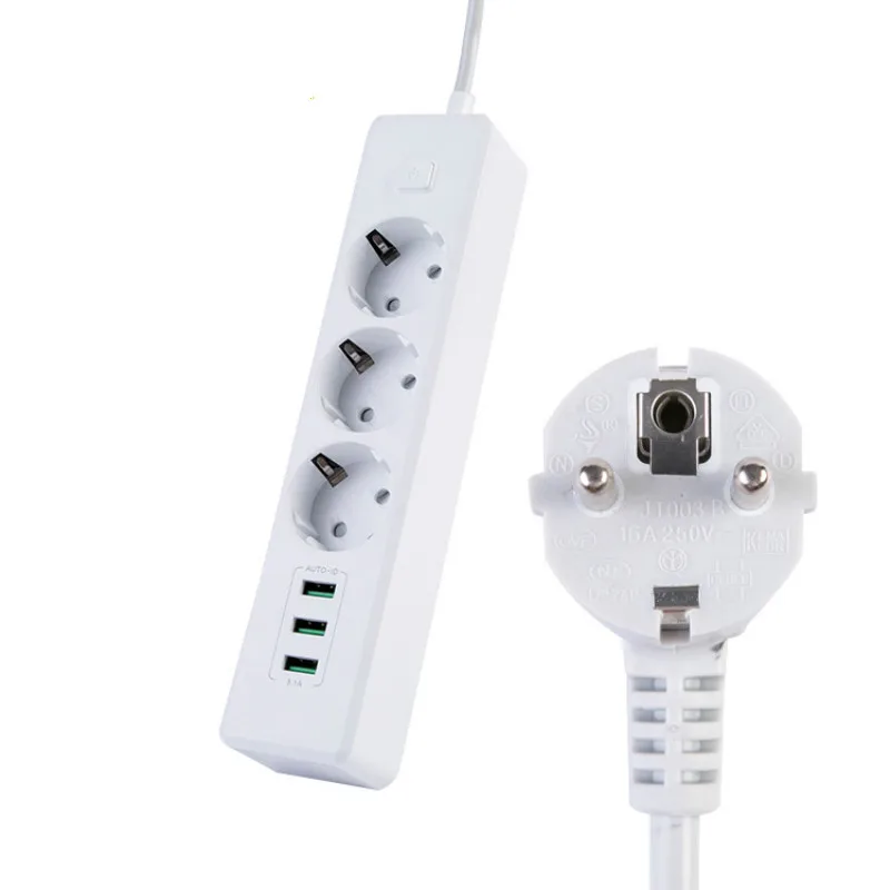 Новый 10A Мощность полосы 3 Порты и разъёмы USB розетки настенная розетка смарт