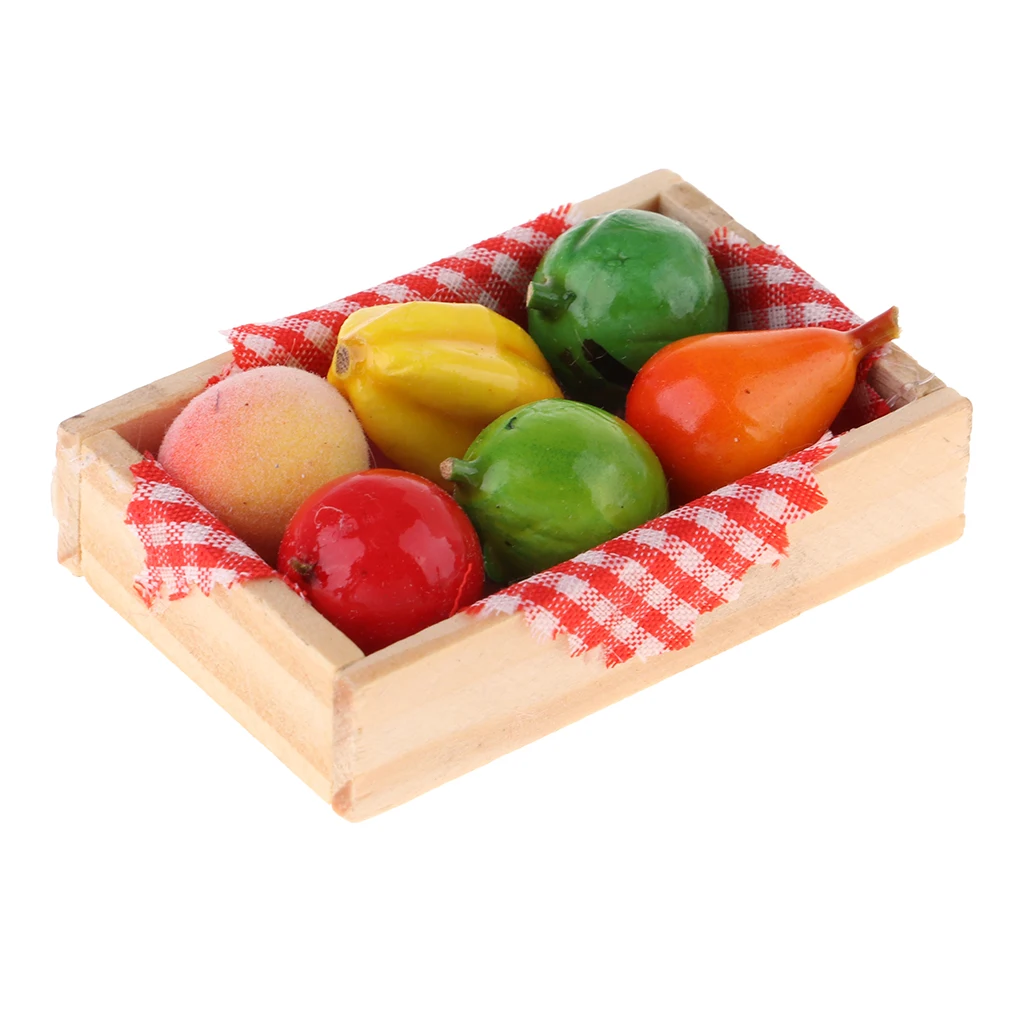 MagiDeal миниатюрный кукольный домик фруктовые игрушки магнитная миниатюрная