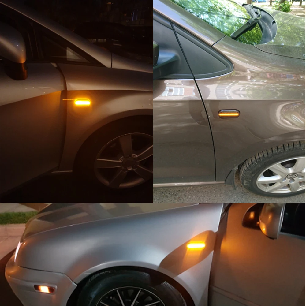 KAMMURI(2) нет ошибок Янтарный светодиодный крыло указатель поворота для SEAT Ibiza Leon для Skoda Octavia для Ford Focus 2 MK2 Fiesta Fusion