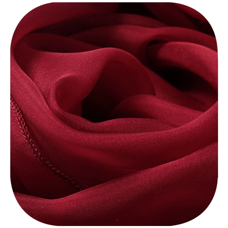 Шелковый шарф Женская шаль бордовый красный весна и осень большой размер пляжное