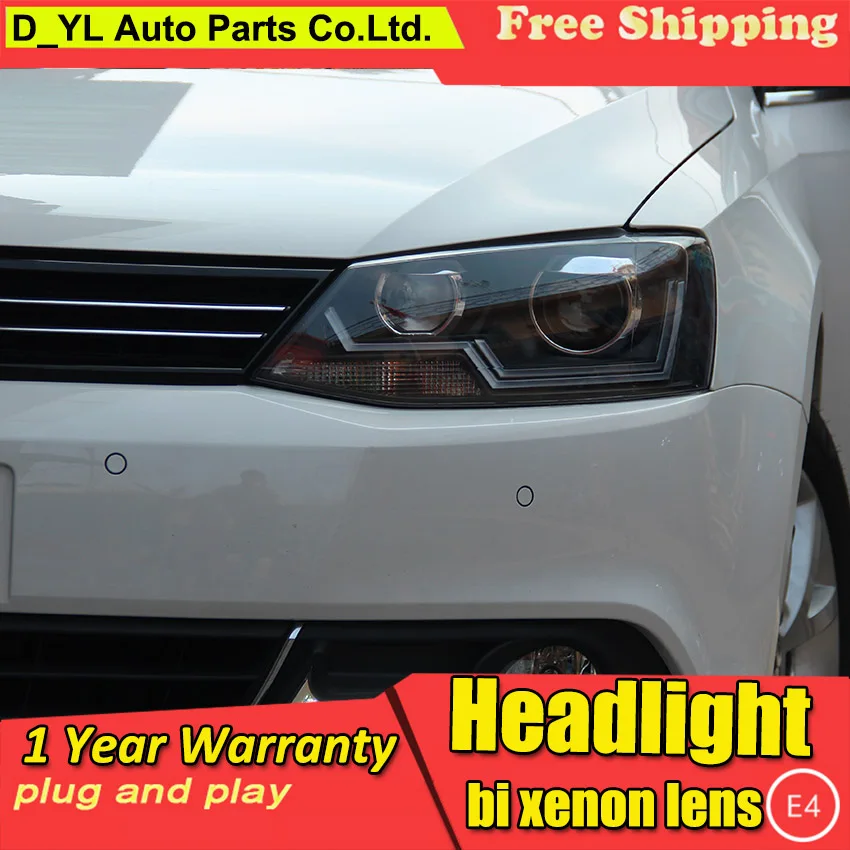 

DY_L Car Styling Head lamp for VW Jetta 2012 LED Headlight DRL H7/D2H HID Xenon bi xenon lens