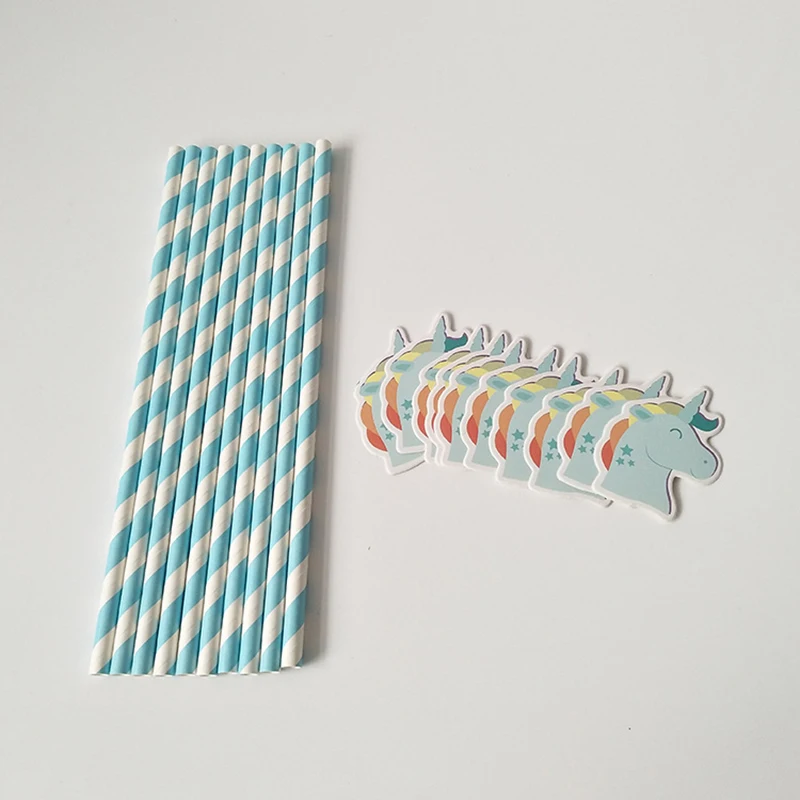 10 шт. бумажные соломинки в виде единорога для творвечерние|party decoration|party favorsdecorative