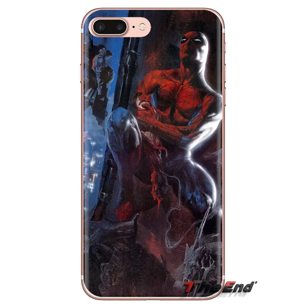 Мягкие прозрачные чехлы для iPod Touch Apple iPhone 4 4S 5 5S SE 5C 6 6S 7 8 X XR XS Plus MAX spiderman |