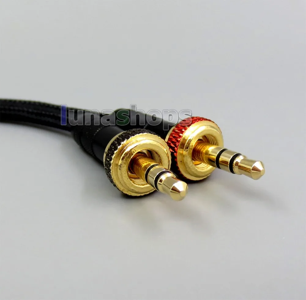 

LN006120 3.5mm 2.5mm 4.4mm Weave Cloth OD 5mm OCC Pure Silver Plated Headphone Cable For Sony MDR-Z7 MDR-Z1R MUC-B20SB1 B30UM1