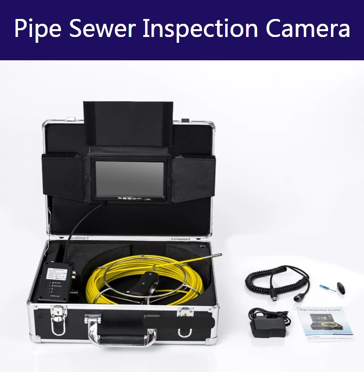 DHL Free AP70 100M Cable Underwater mini camera 7" TFT LCD 6.5/17/23mm Sewer Pipeline Endoscope Inspection Snake DVR Camera